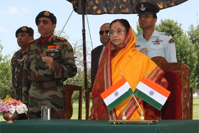 Smt. Pratibha Patil- Armed Forces