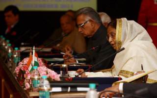Pratibha Patil at meeting of the committee of governors on farmer industry partnership