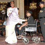 Pratibha Patil at defence investiture ceremony