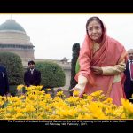 Pratibha Patil at Mughal Garden