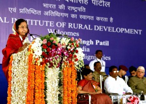 Pratibha Patil at National Insitute of Rural Development