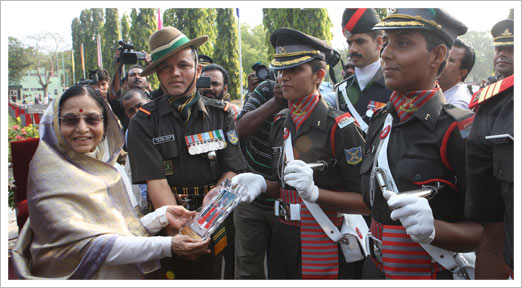 Pratibha Patil at armed forces functions